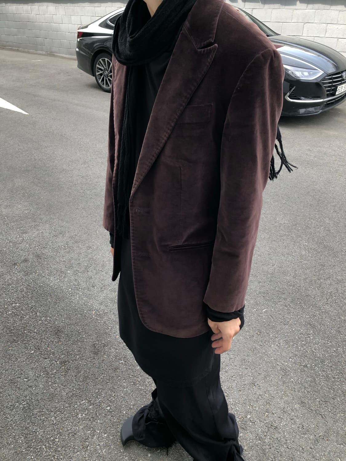 우영미 벨벳 테일러드 자켓 상품이미지2