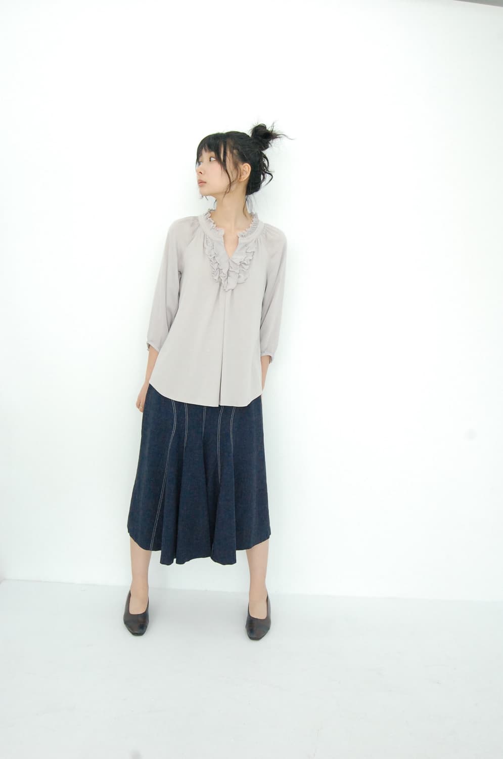 Parl masel linen stitch skirt 상품이미지2