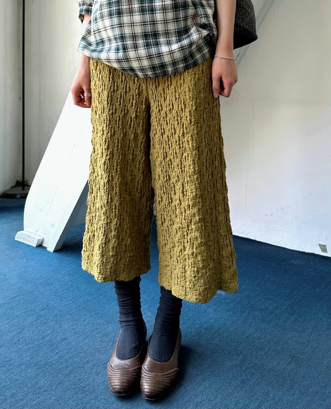 Volume fabric stretched banded 3/4 pants 상품이미지7