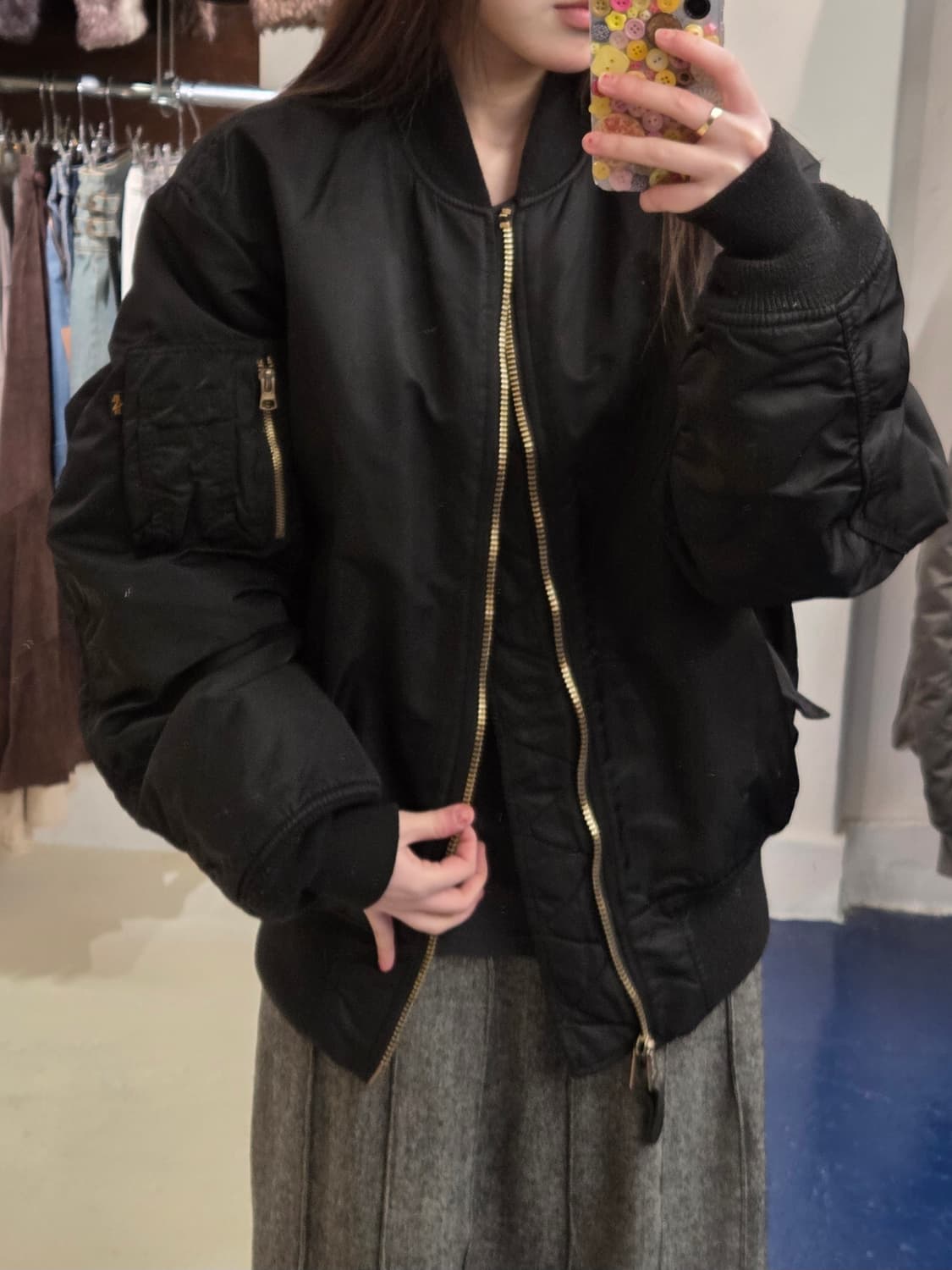 Alpha 알파인더스트리 블랙 ma-1 자켓 상품이미지1