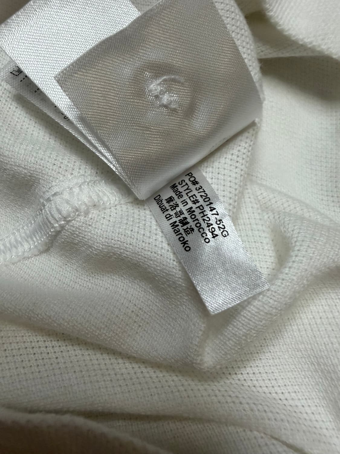 A.P.C. x 라코스테 루즈핏 코튼 쁘띠 피케 폴로 화이트 상품이미지5