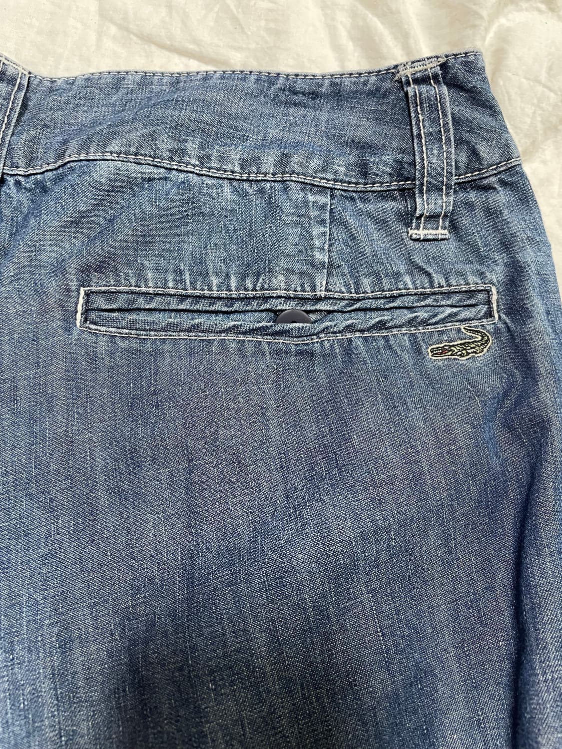 크로커다일 데님 카프리 와이드 팬츠 상품이미지6