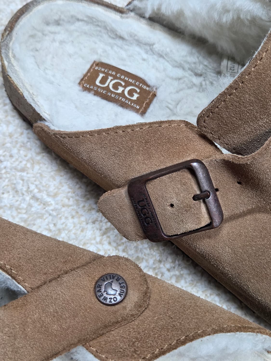 [오즈웨어 어그] 코르크 스웨이드 양털 클로그 슬리퍼 | 00222 상품이미지7