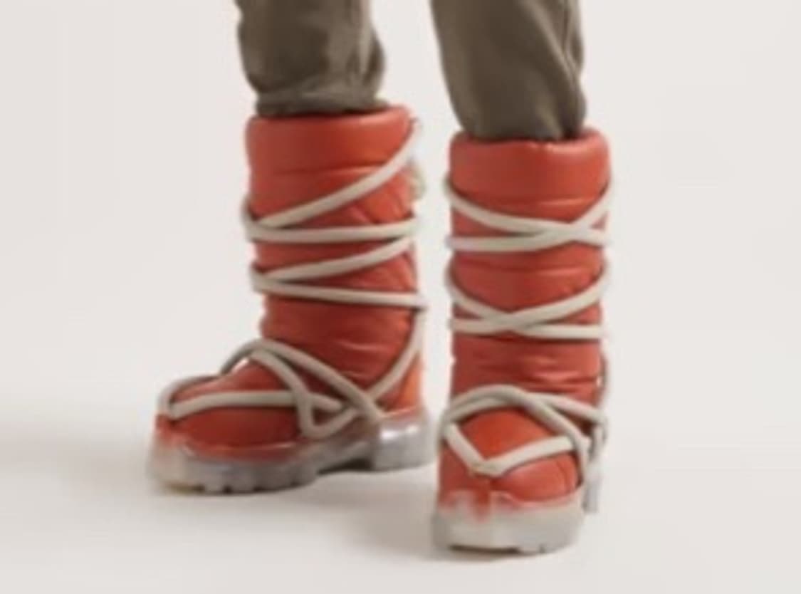 릭오웬스 22FW 루나 패딩 부츠 오렌지 44사이즈 상품이미지2