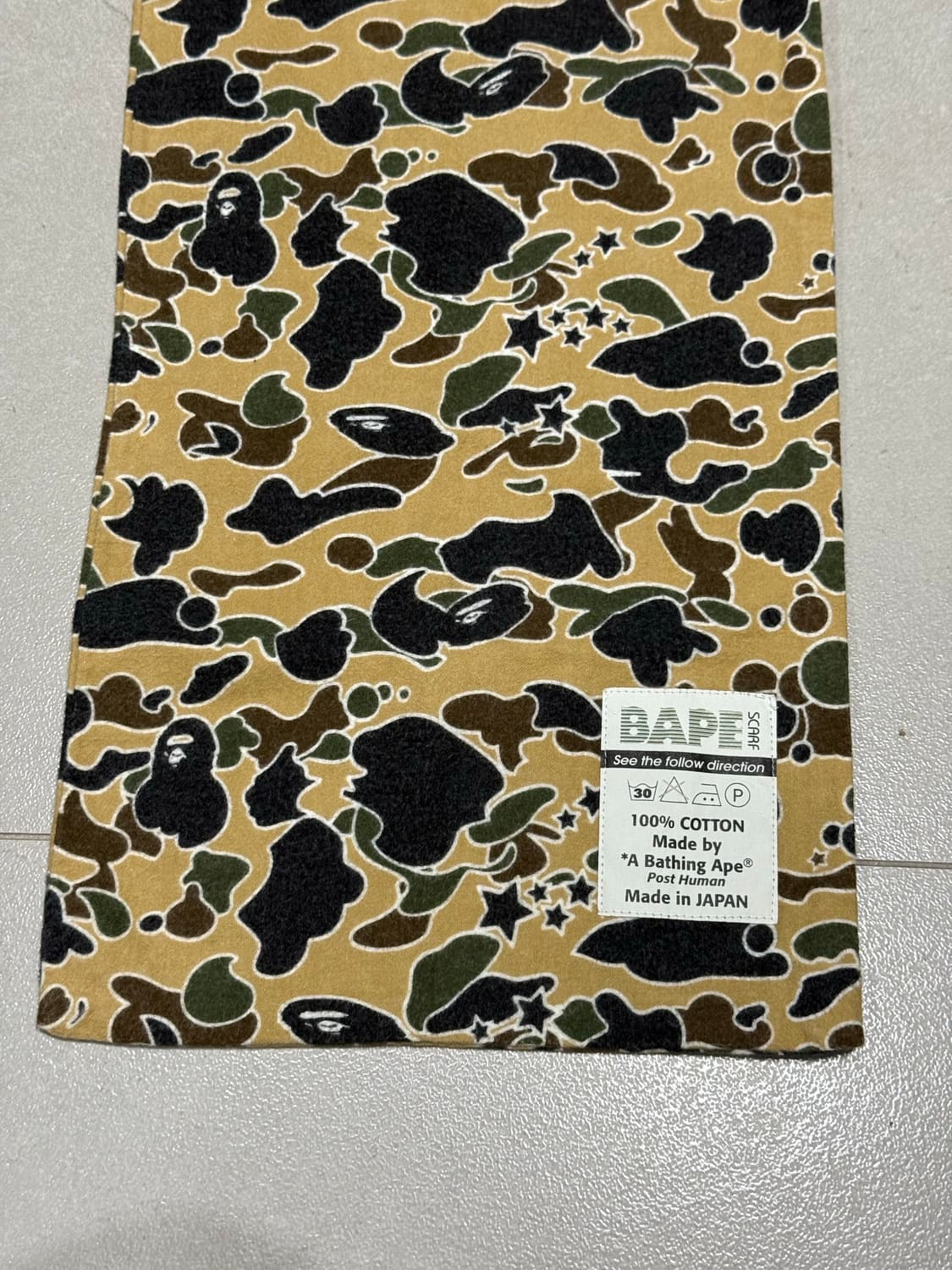 니고 시절 진짜 베이프 아카이브 카모 패턴 대형 목도리 머플러 스카프 상품이미지2