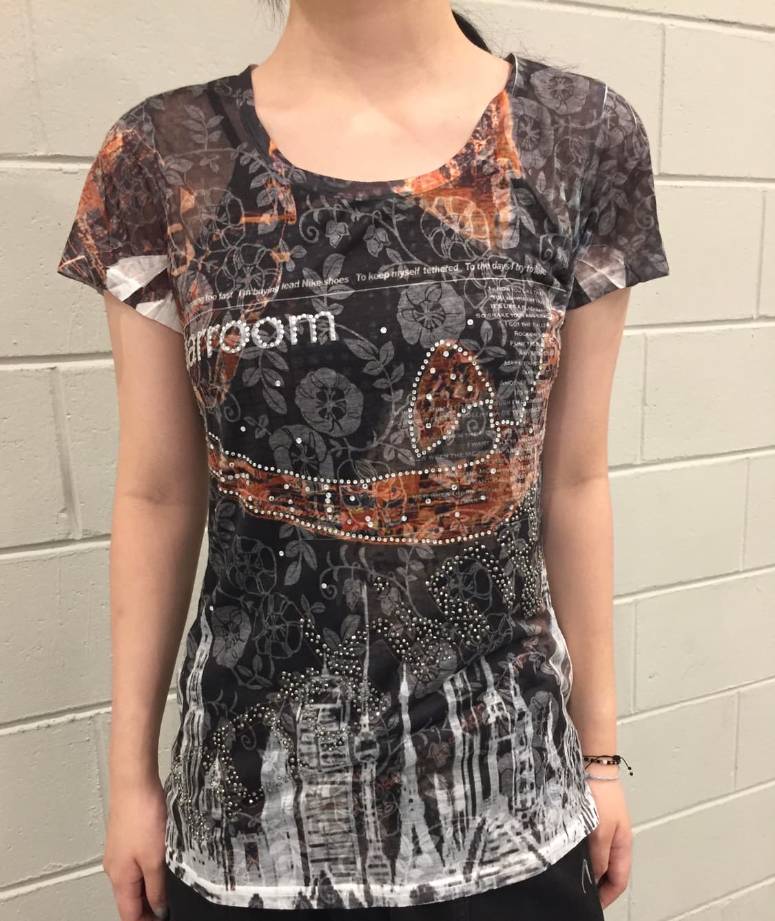 jpn See-through Beaded T-Shirt 상품이미지1