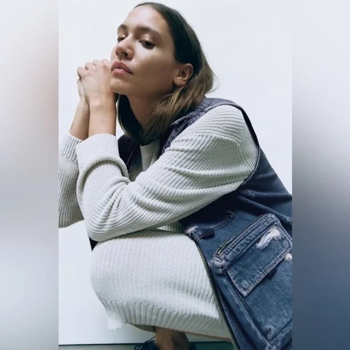 자라 유틸리티 멀티포켓 빈티지 베스트 조끼 S 상품이미지3