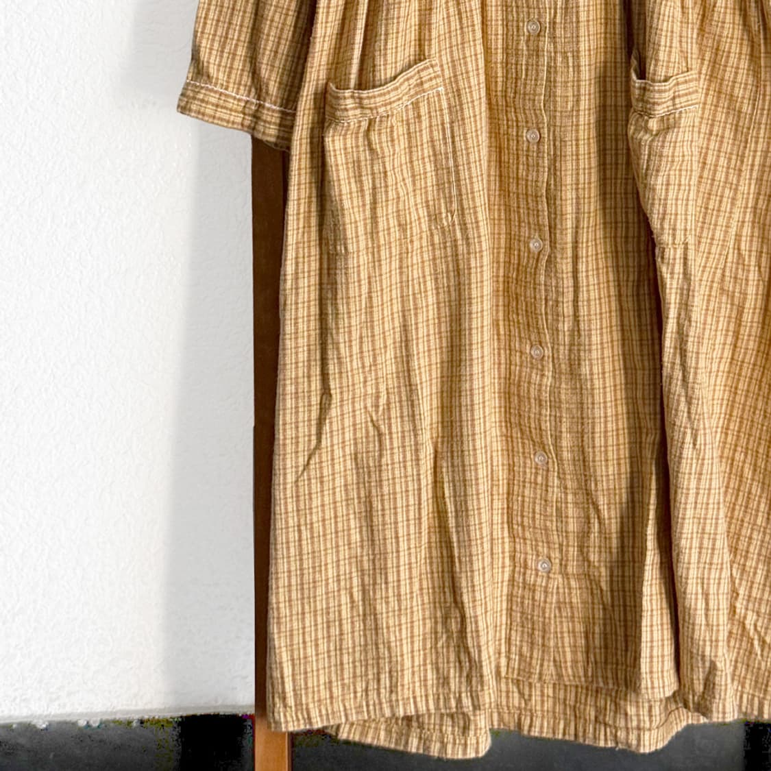 해그리브 머스타드 체크 원피스 상품이미지3