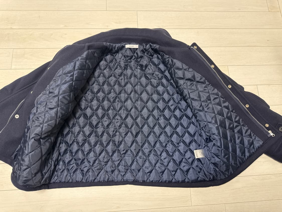 노이아고 오버핏 더블 코트 네이비 (noiago) 상품이미지8