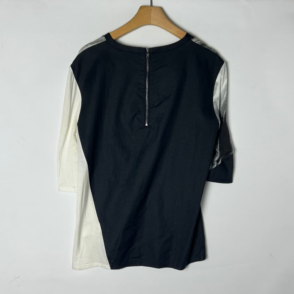 [HELMUT LANG] 헬무트랭 투톤 패치워크 하프 티셔츠 상품이미지2