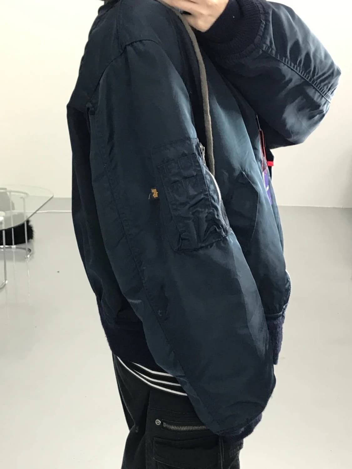 90's 네이비 알파인더스트리 MA-1 상품이미지4