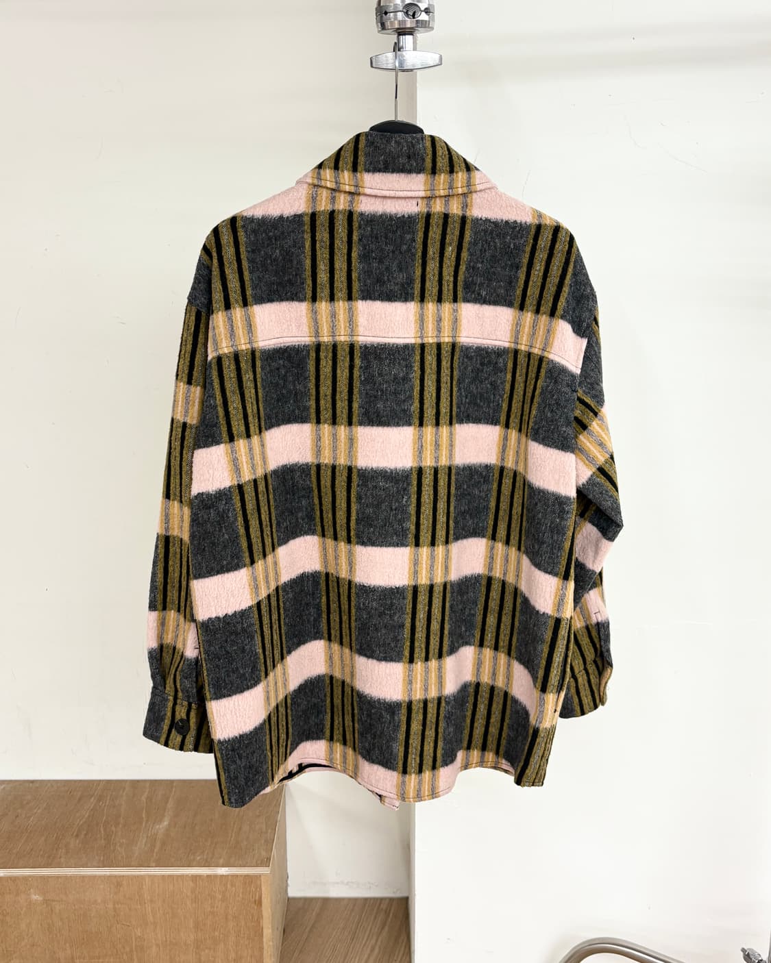 문테 멀티 체크 카라넥 울 블렌드 자켓 상품이미지6