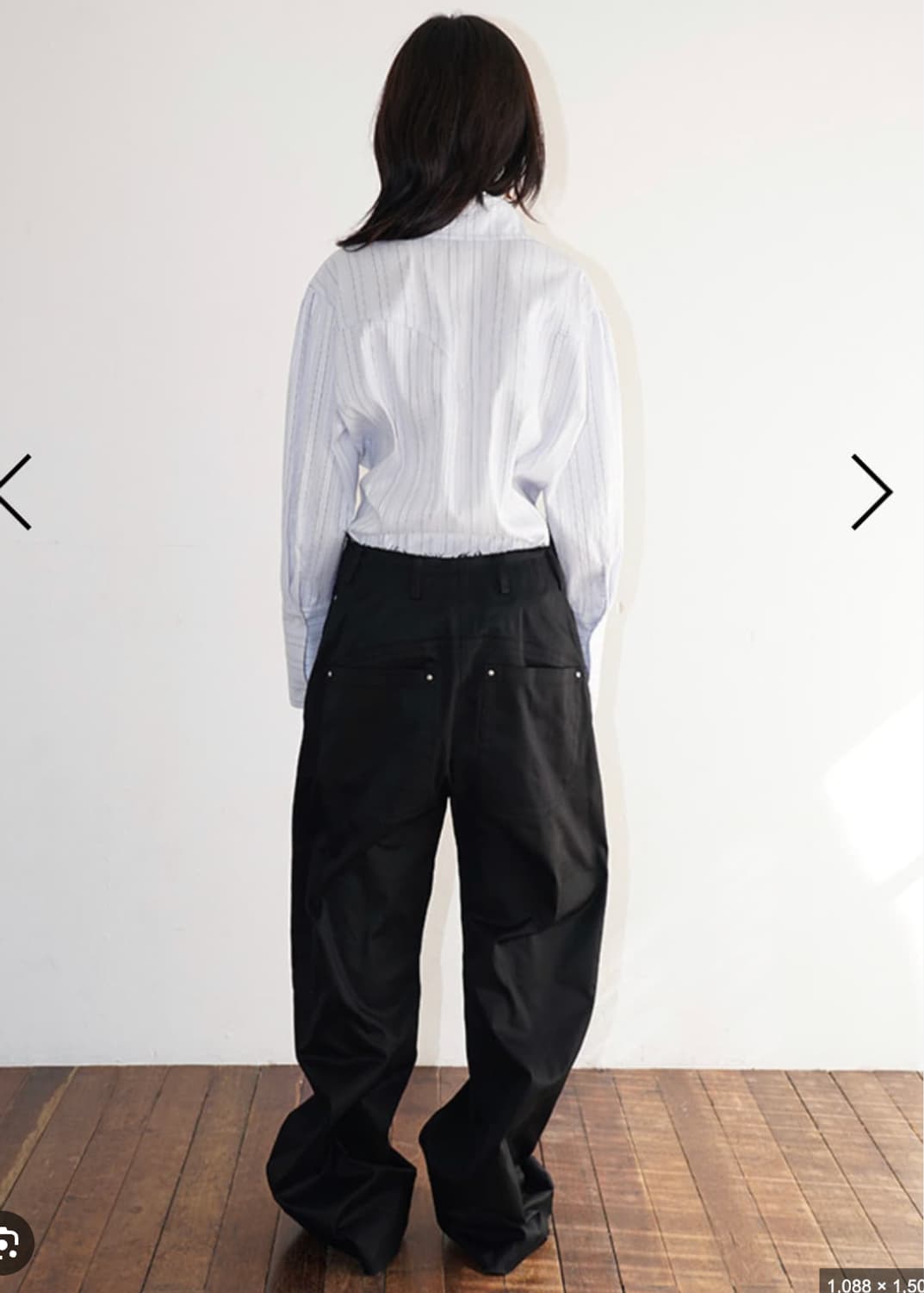 데어드 리벳 팬츠 블랙 상품이미지2