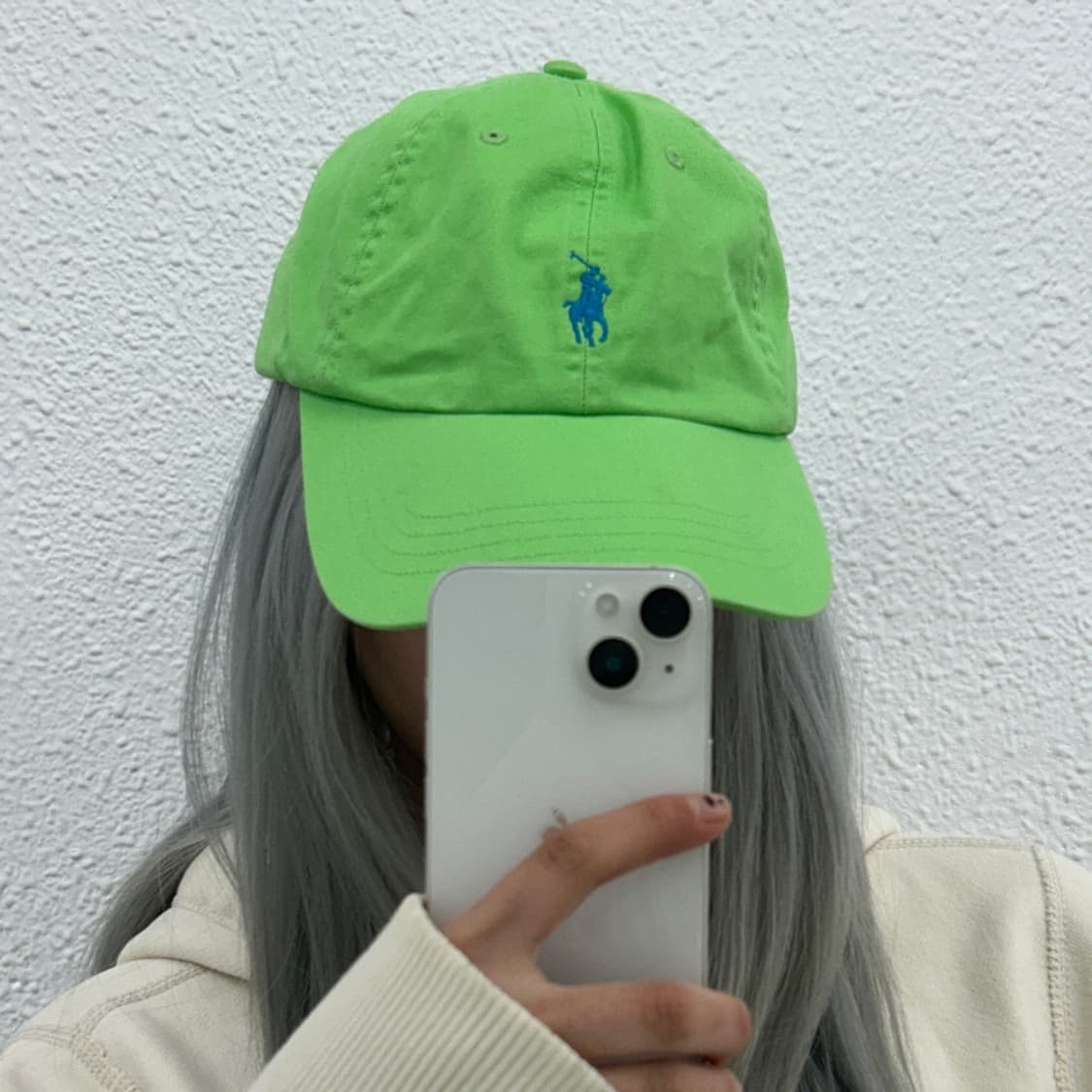 폴로 랄프로렌 스카이블루포니 그린 볼캡 상품이미지1