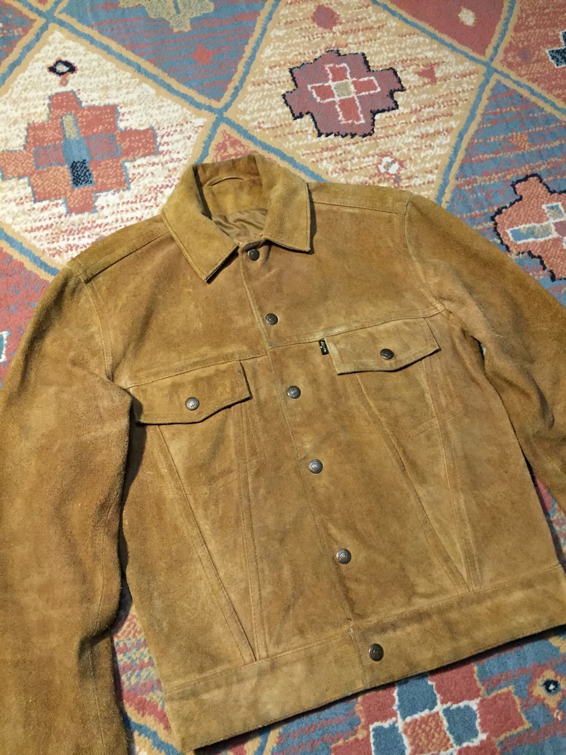 70-80‘s 리바이스 3세대 레더 스웨이드 트러커 자켓 상품이미지4