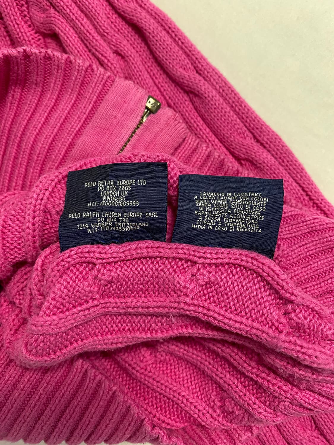 폴로 랄프로렌 케이블 니트 후드집업 핑크  L <623> 상품이미지6
