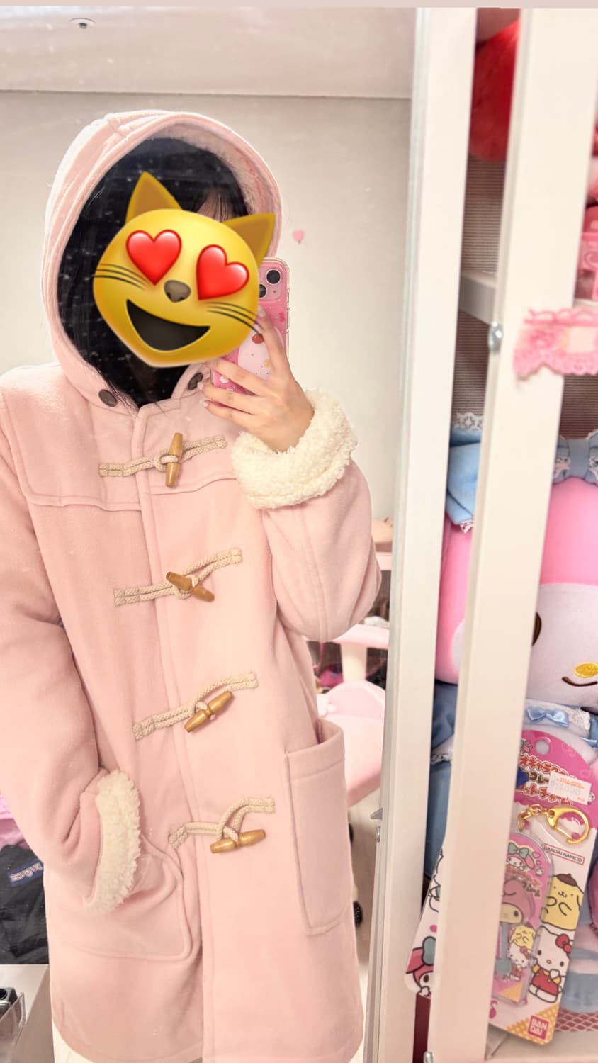 스파오 베이비 핑크 떡볶이 코트 떡코 상품이미지3