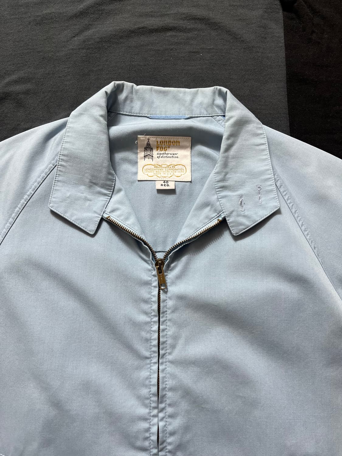 80s 빈티지 런던포그 헤링턴 자켓 스윙탑 블루종 상품이미지3