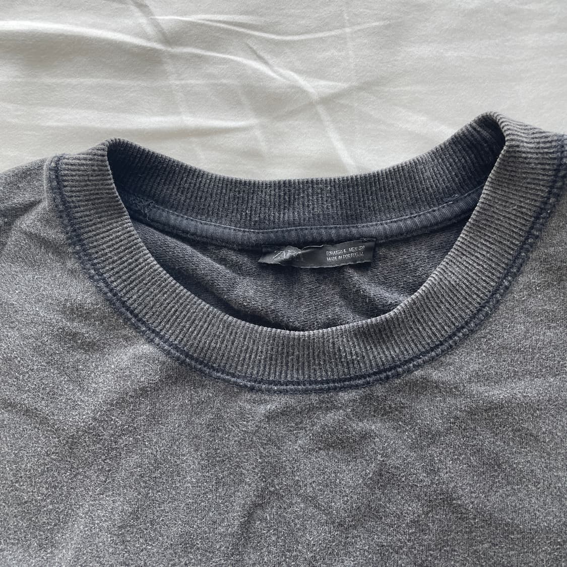 ZARA 워싱 컷오프 티 XL 상품이미지4