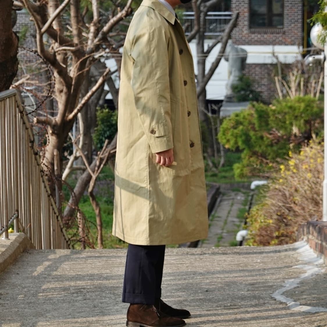 유니클로 U 트렌치 코트 베이지 M 상품이미지8