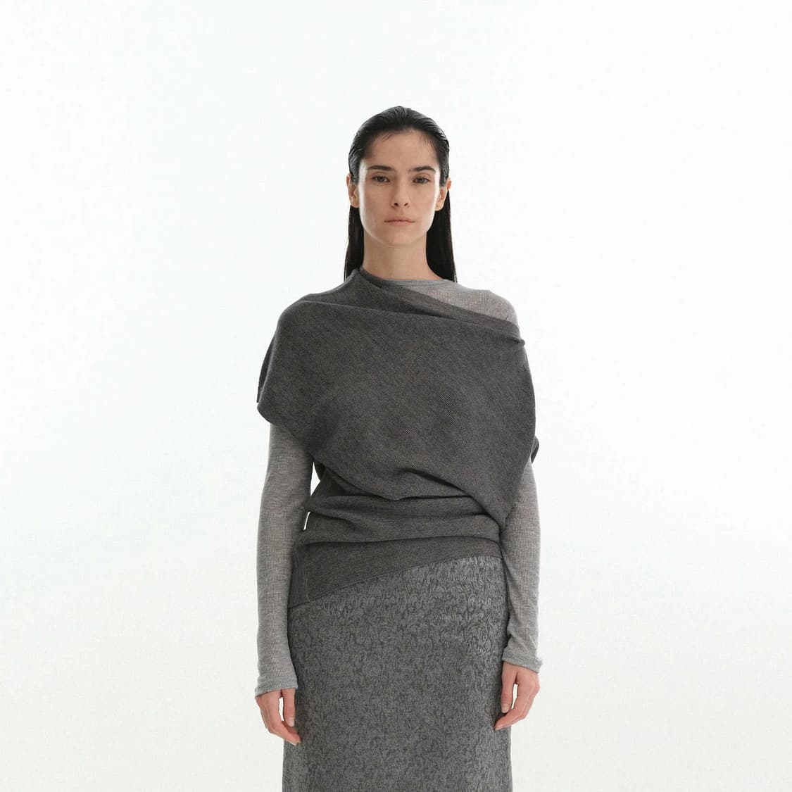 리포스 repos Unbal Off-Shoulder Knit 상품이미지1