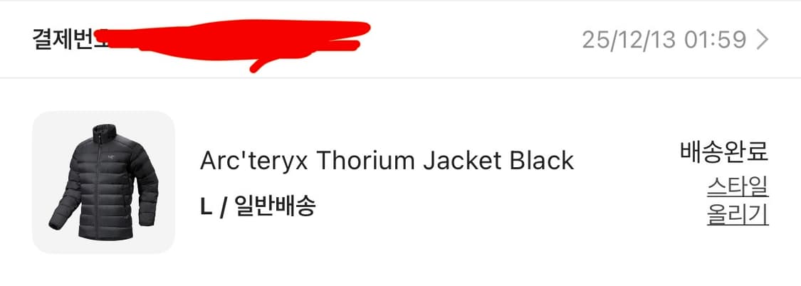 25FW 아크테릭스 토륨 L 논후드 새상품 상품이미지9