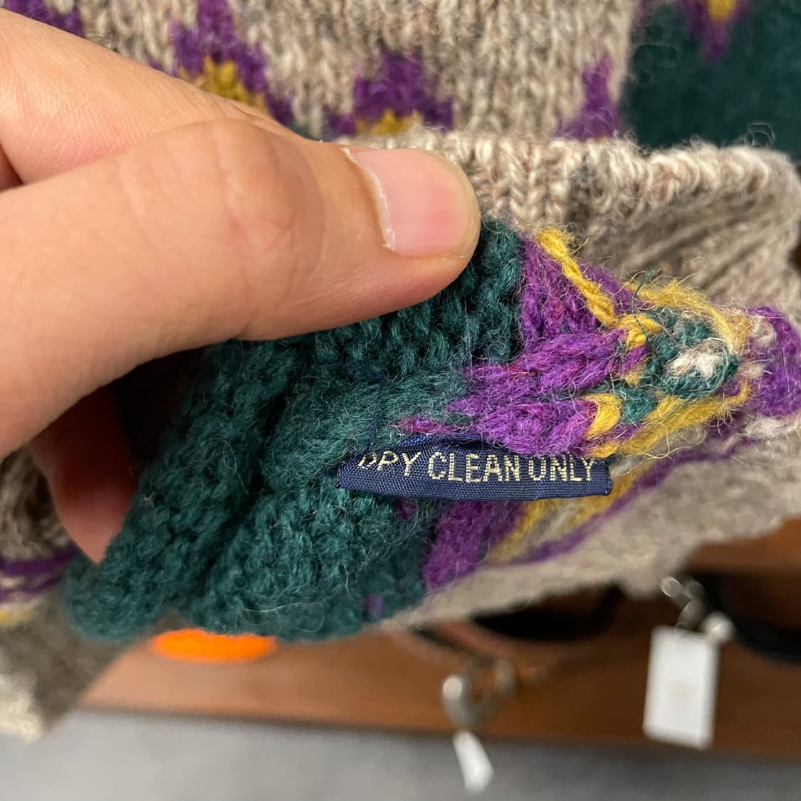 90s 폴로 랄프로렌 챕스 패턴 헤비 울 니트 스웨터 상품이미지8