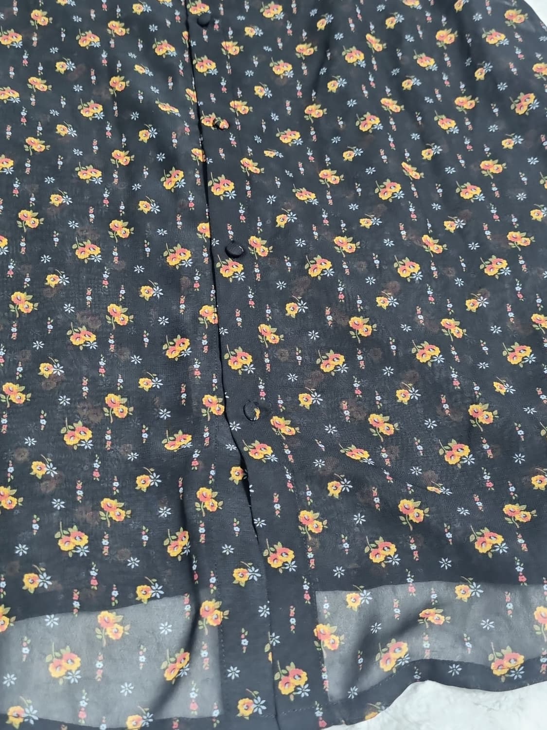 일본 빈티지 일브엑시즈팜 axes femme 플로럴 쉬폰 블라우스 상품이미지7