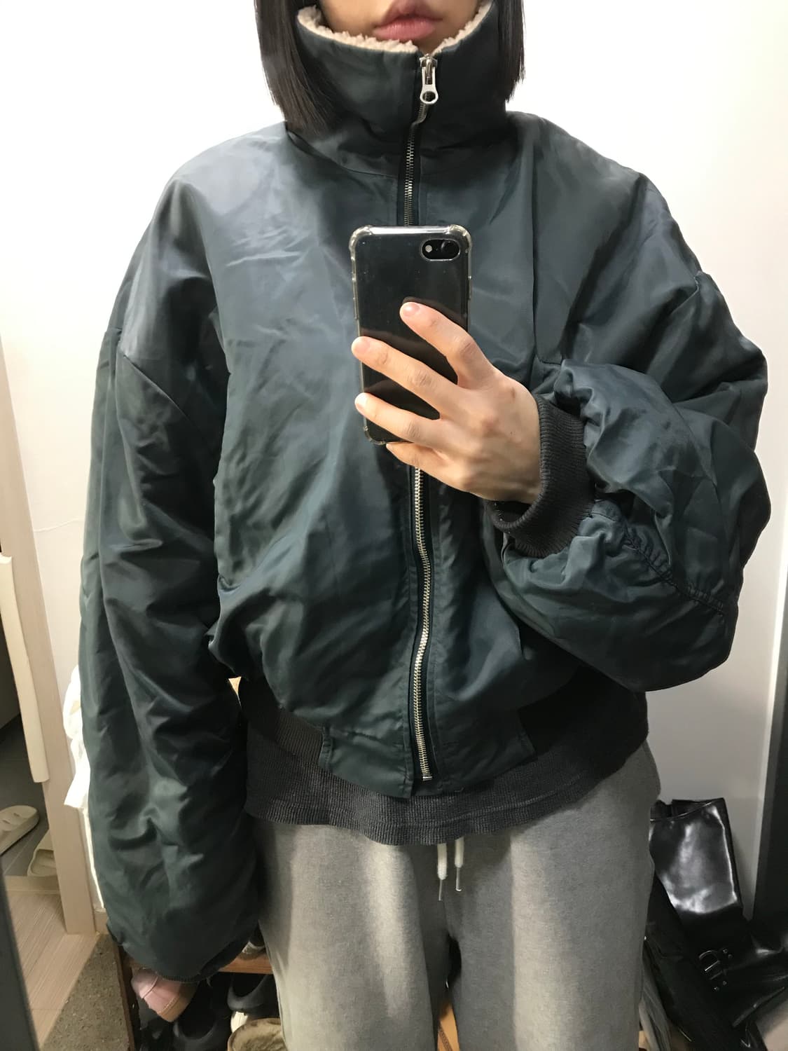 빈티지 하이넥 항공점퍼 상품이미지1