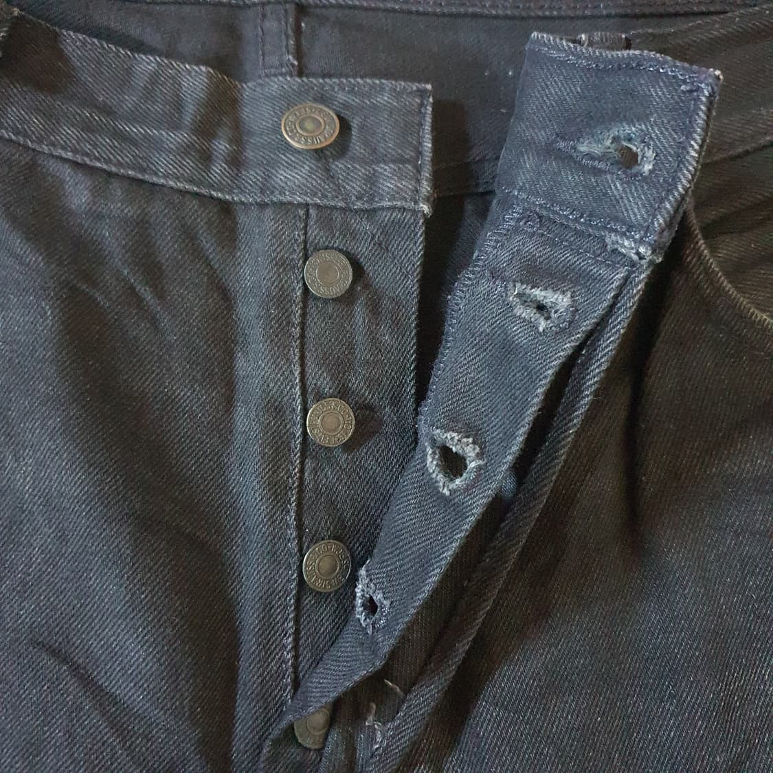 리바이스501 블랙 데님 팬츠 상품이미지3