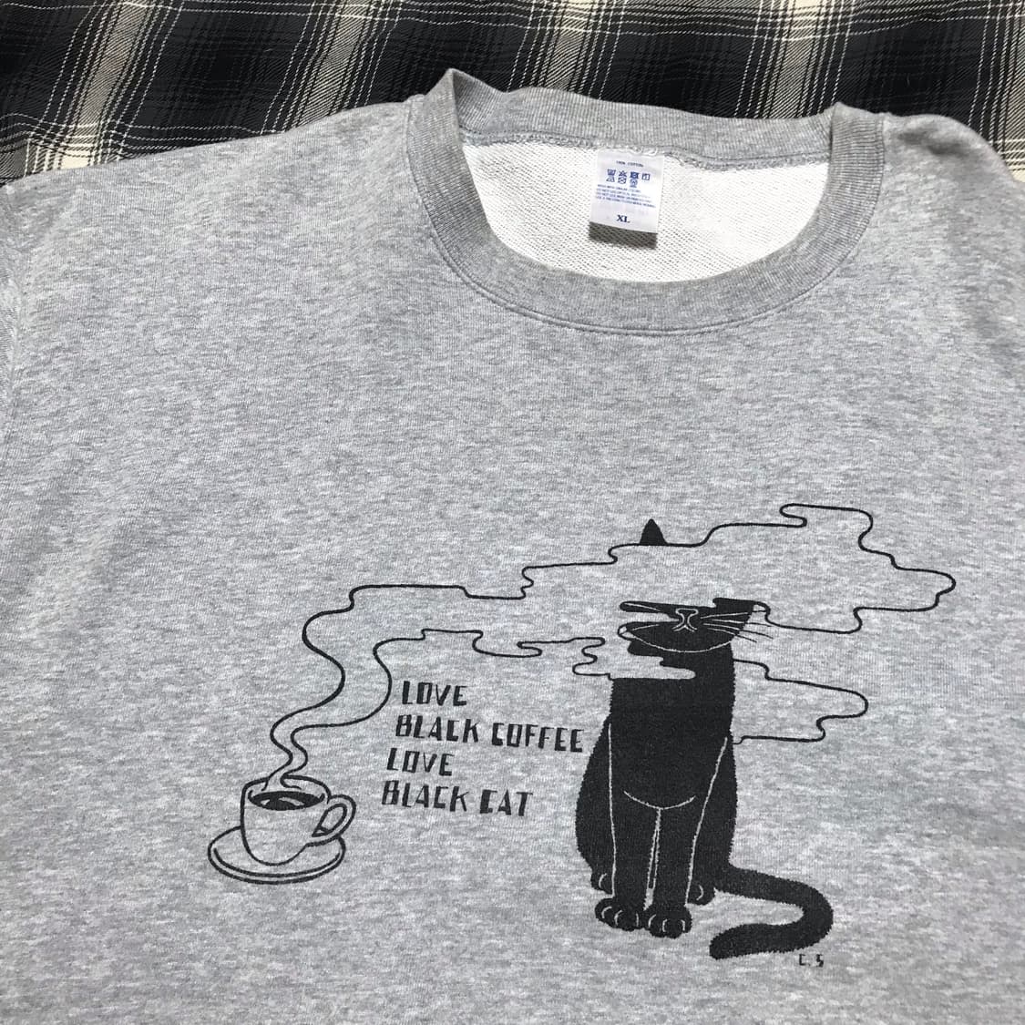 재팬 빈티지 캣 나염 오버핏 스웻셔츠 xl 상품이미지2