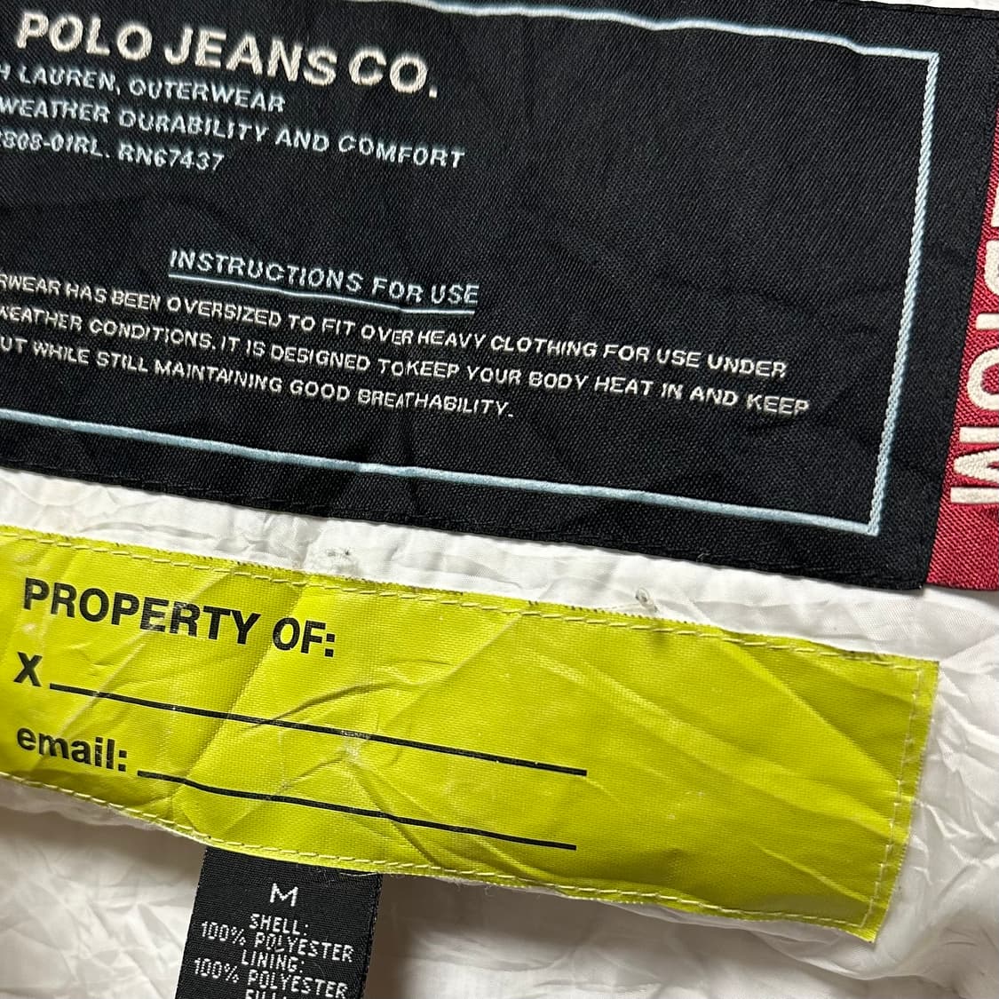 RL Ralph Lauren POLO JEANS 폴로 흰색 패딩 상품이미지3