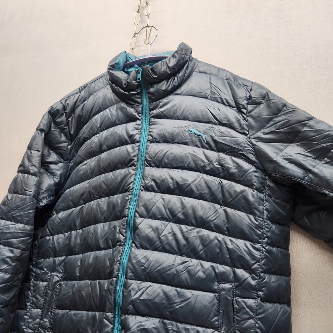 푸마 로고 구스다운 경량패딩 L(L) 상품이미지4