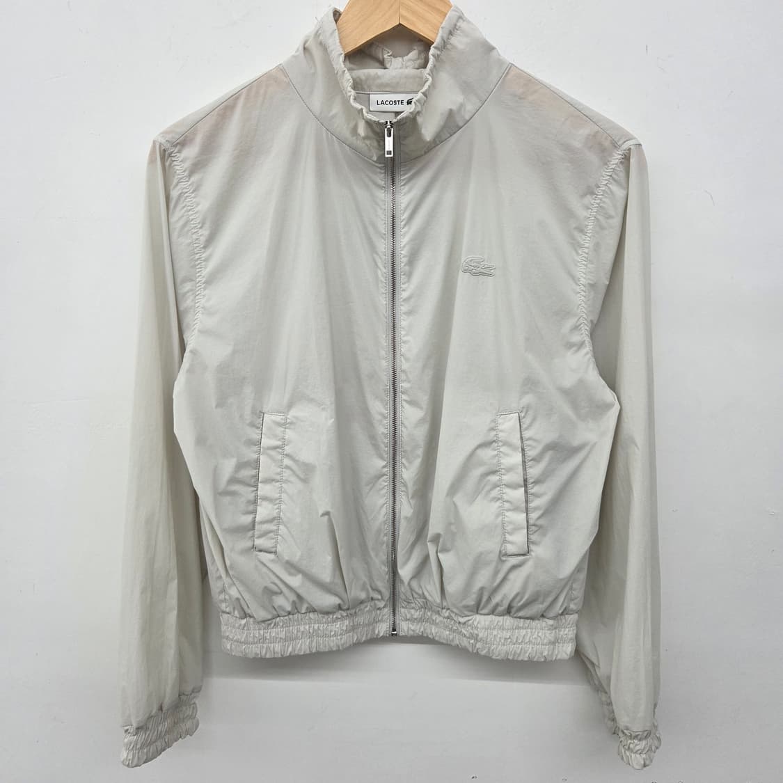 라코스테 아이보리 바람막이 집업 자켓 여s 상품이미지2