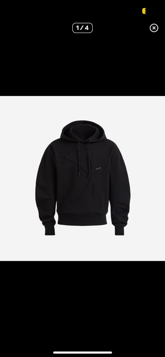 뮈글러 스타 포인트 블랙 후드 상품이미지4