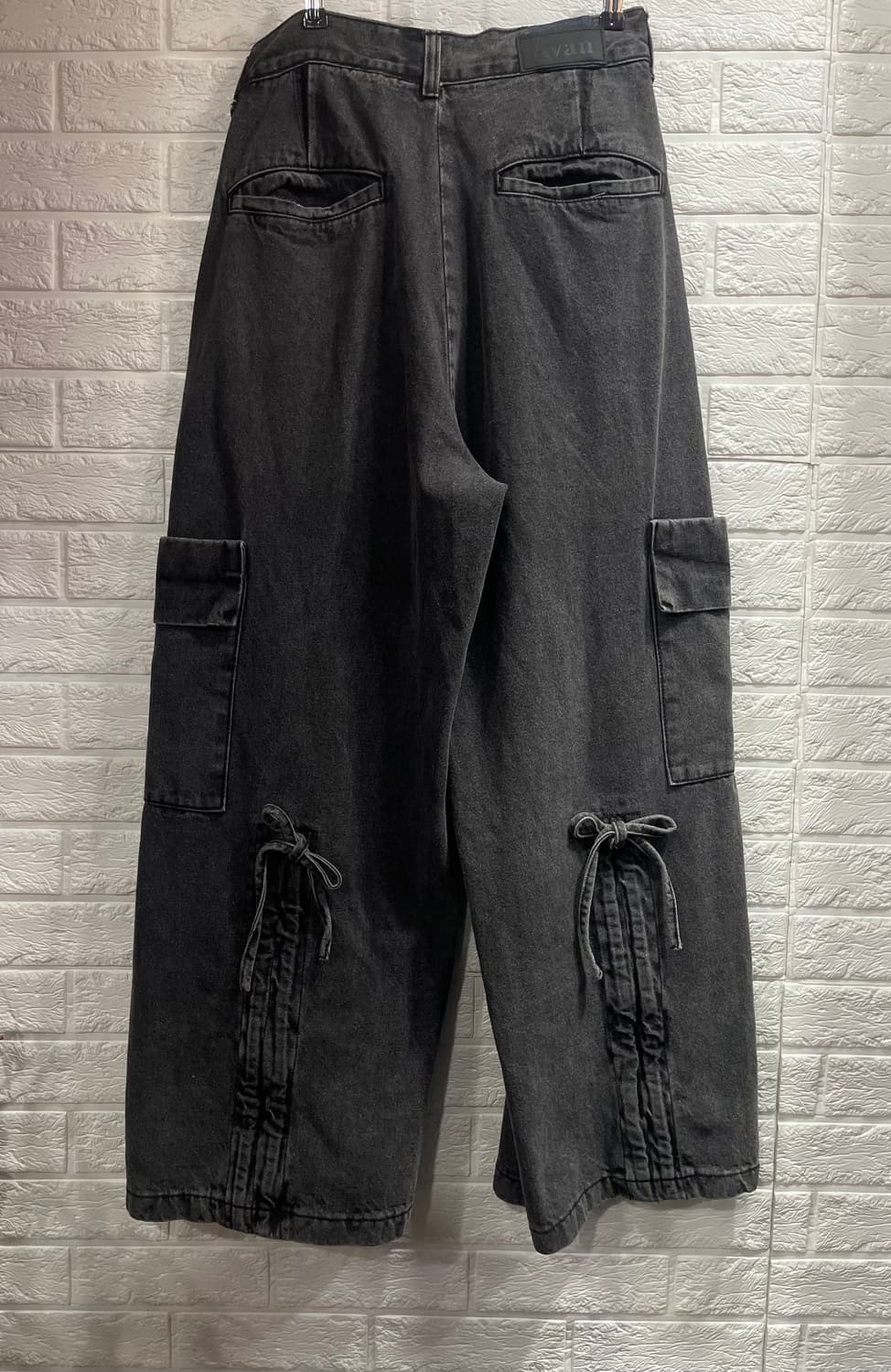 어반드레스 카고 데님팬츠 와이드팬츠 면팬츠 면바지 흑청바지 데님바지 상품이미지3