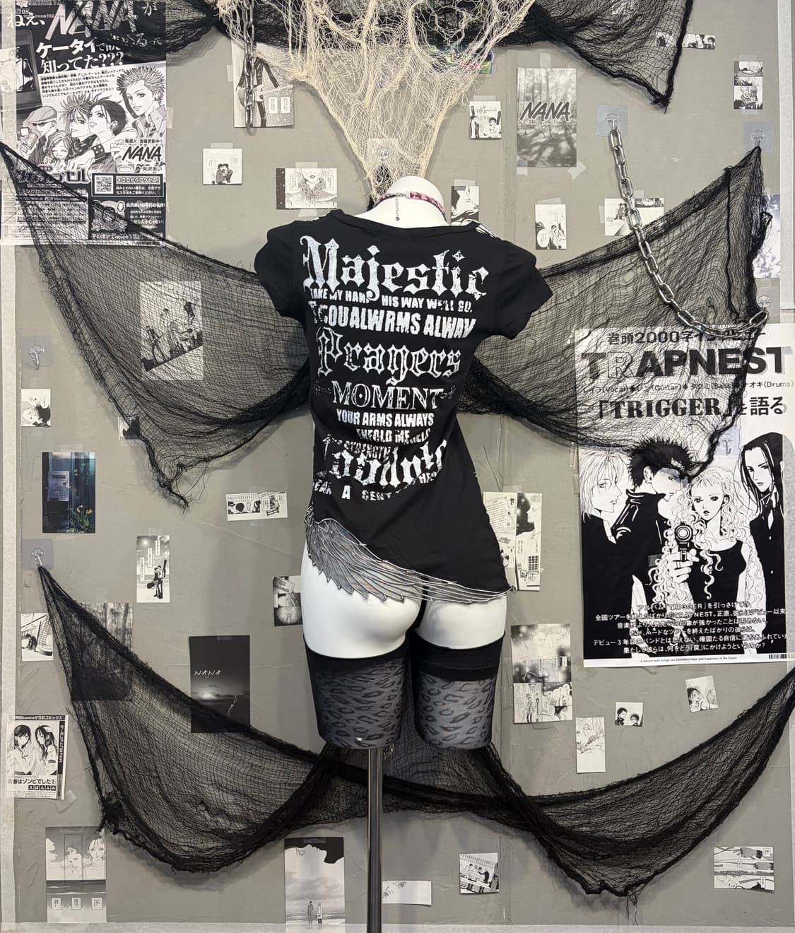 PUNK wing Diagonal detail halfsleeve 상품이미지2