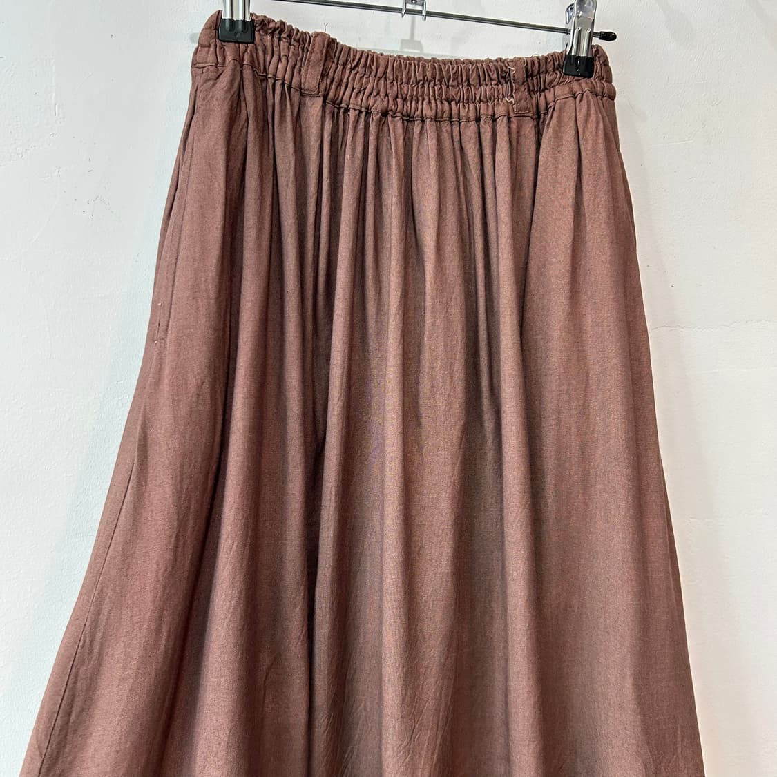 브라운 히피자수 롱 스커트 상품이미지4