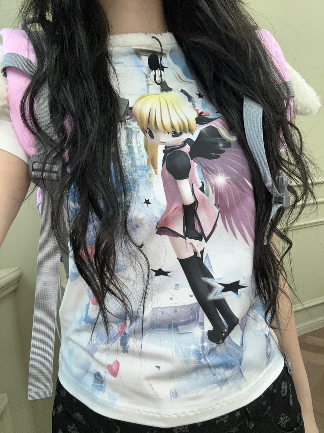 (뉴진스 해린 착용) CFIERCE 씨피어스 반팔 헤븐 엔젤 티셔츠 상품이미지2