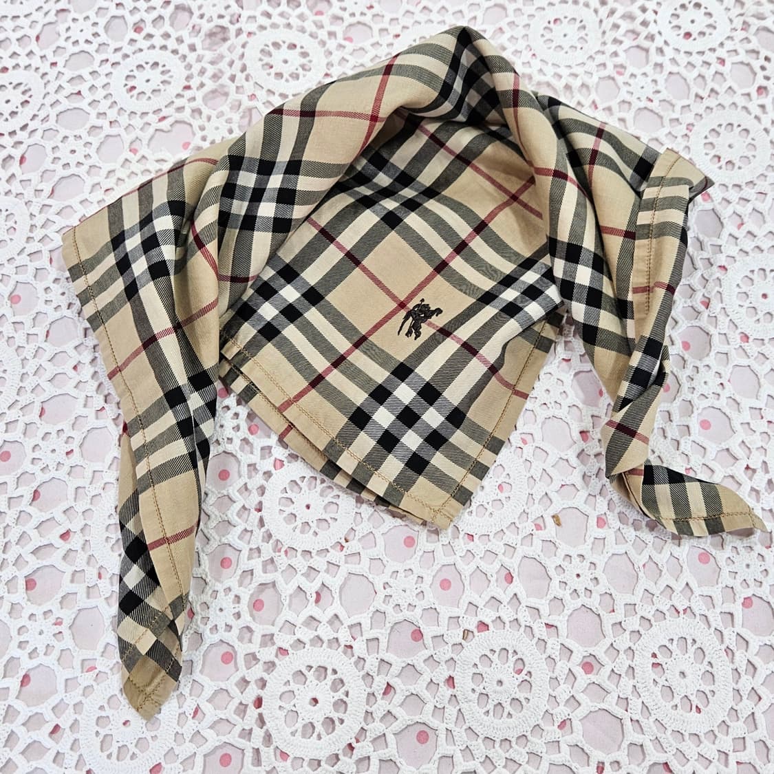 버버리 클래식 노바체크 빈티지손수건 상품이미지4