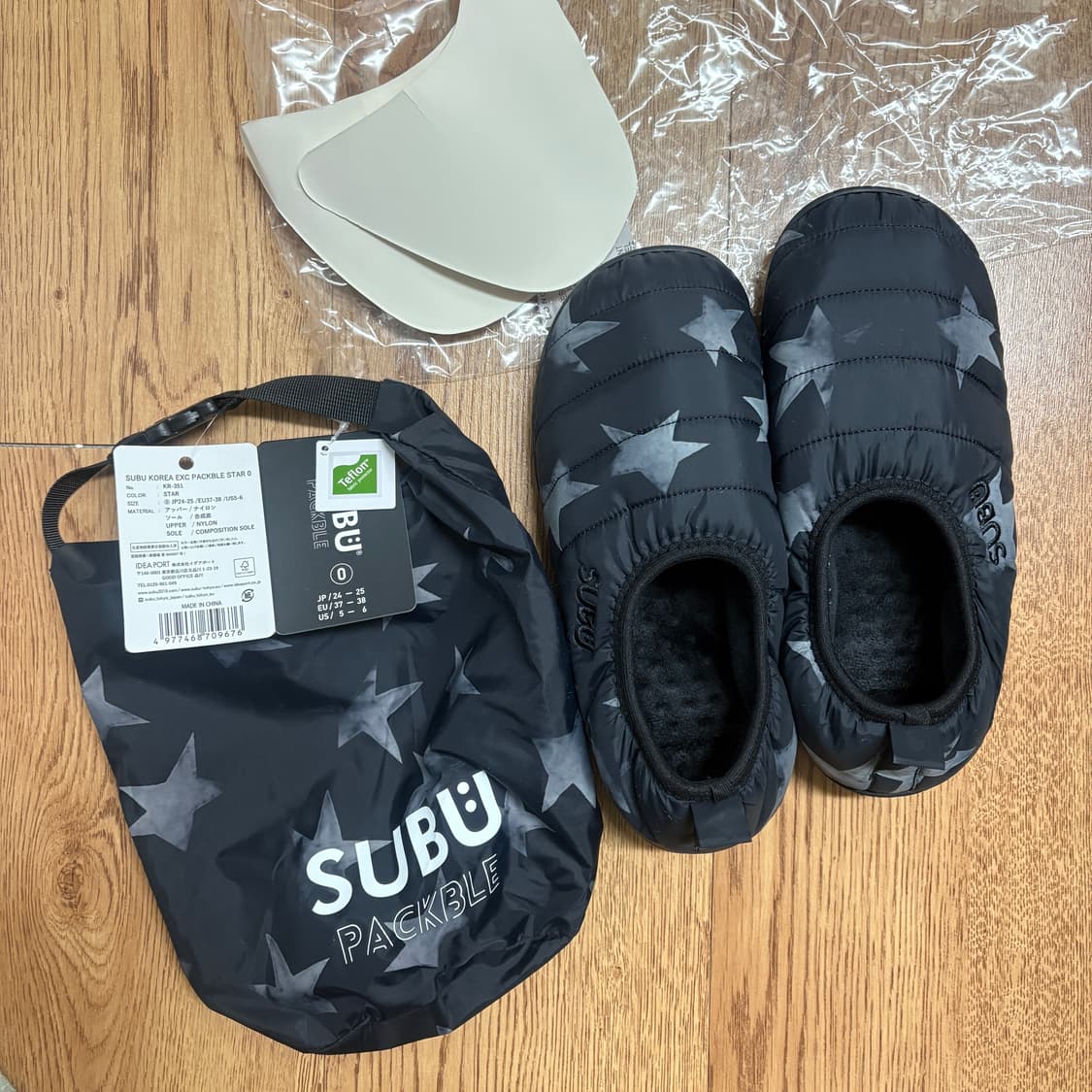 SUBU 스부 패커블 샌들 블랙 스타 사이즈 0 상품이미지1