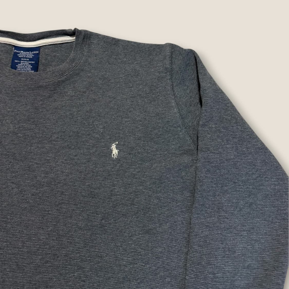 Polo Ralph Lauren 그레이 와플 롱슬리브 티셔츠 (M) 상품이미지2