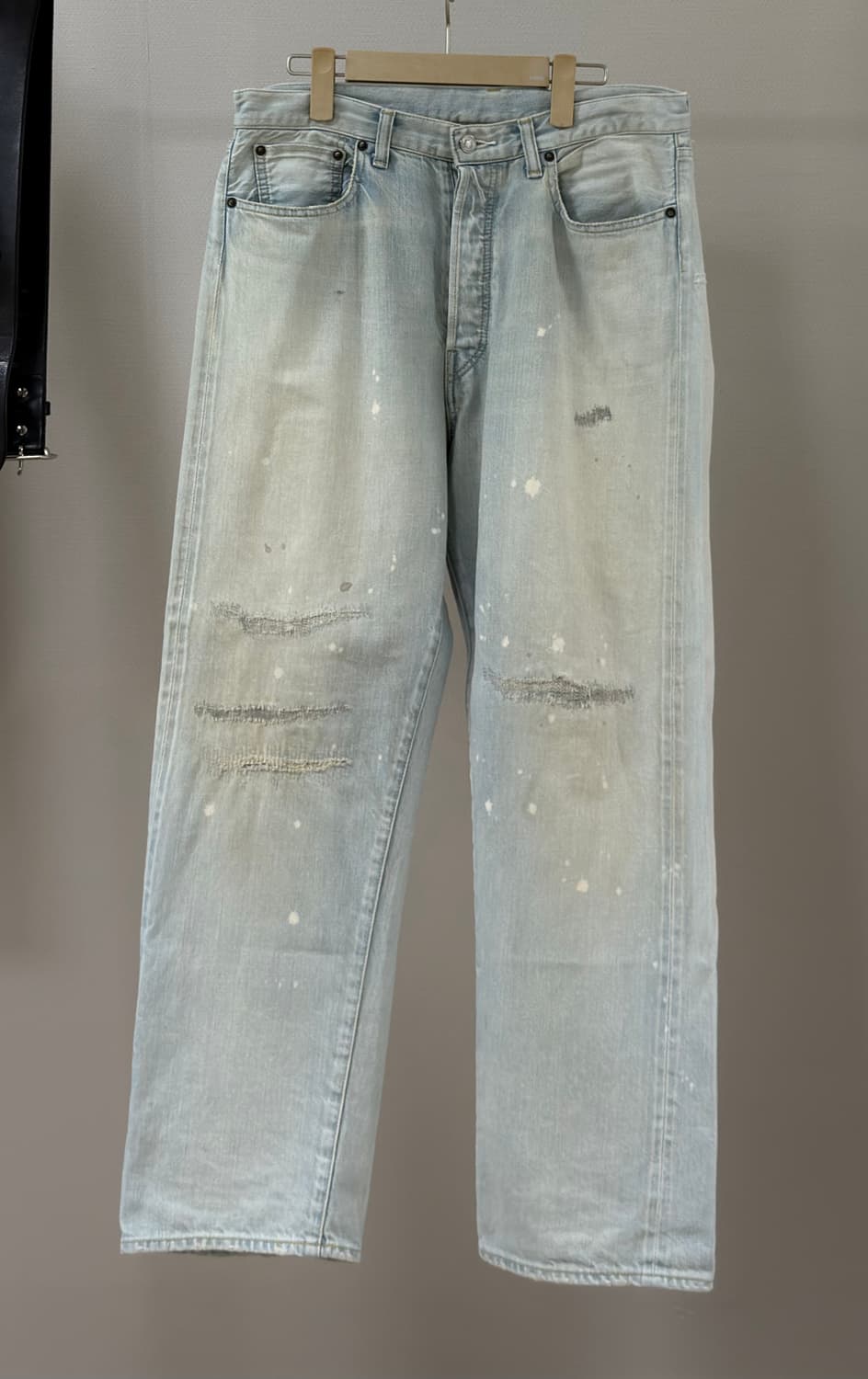 [30] 24aw 아프레쎄 블리치 Washed Denim Wide 상품이미지1