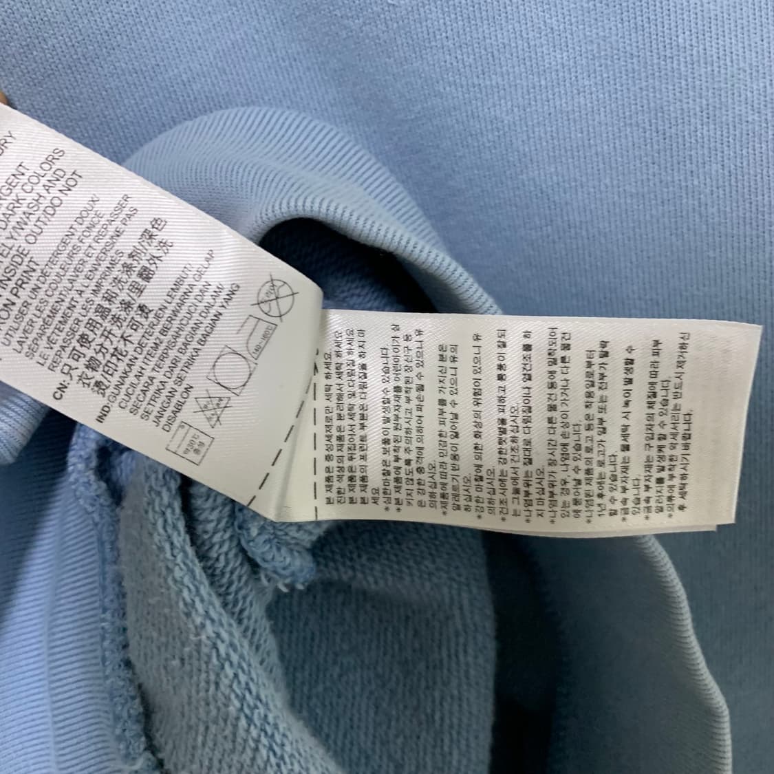 아디다스 빈티지 트레포일 로고 맨투맨 하늘색 L 상품이미지6