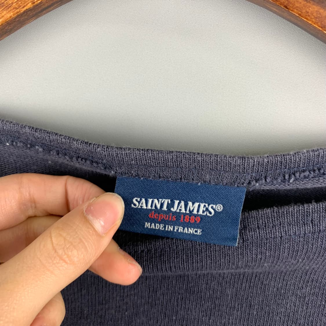 세인트제임스 엘보우디테일 네이비 길도 니트 슬리브 상품이미지5