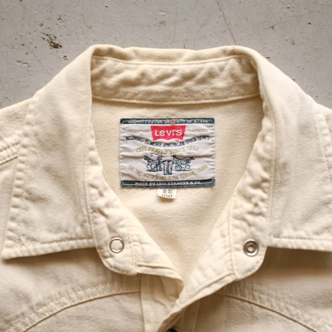 1990's Levi's Canvers Work Shirt 상품이미지3