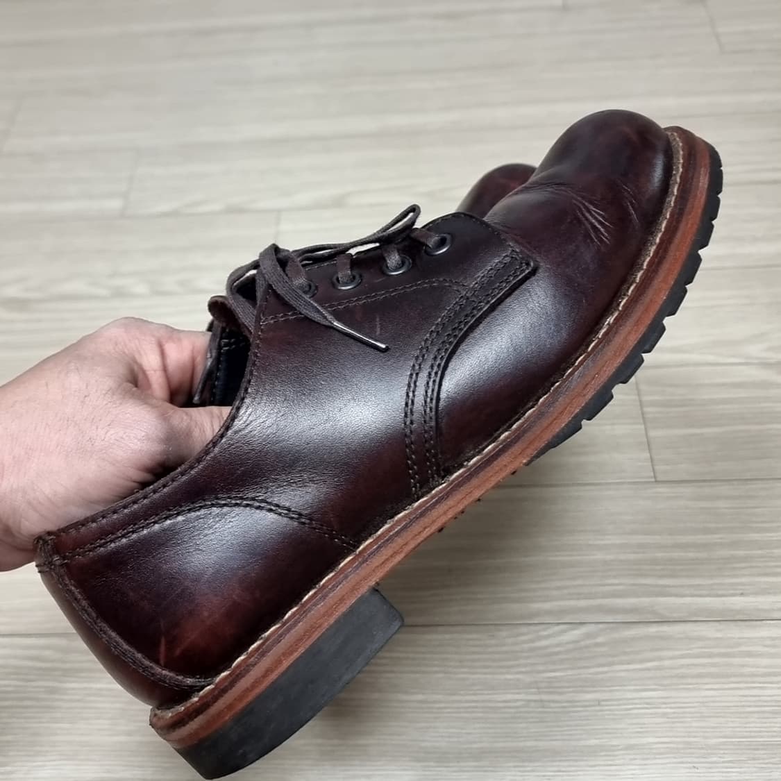 호킨스 브라운 가죽 남성 구두 레이스업(255-265) 상품이미지3