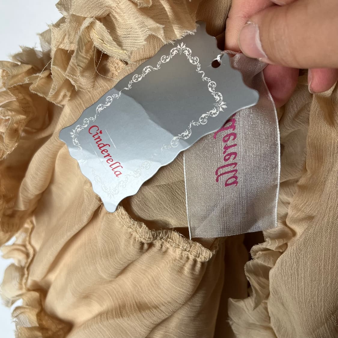 [Cinderella] 빈티지 러블리 러플드 쉬폰 미니스커트 상품이미지4