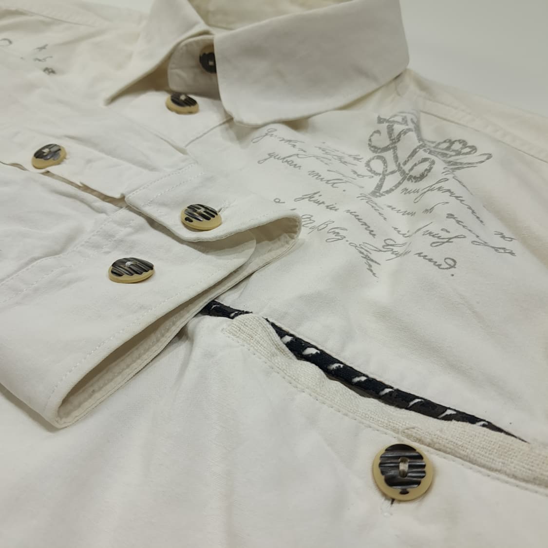 CL693 2XL 란트하우스 90s 독일 트라흐텐 바바리안 알펜 셔츠  상품이미지4