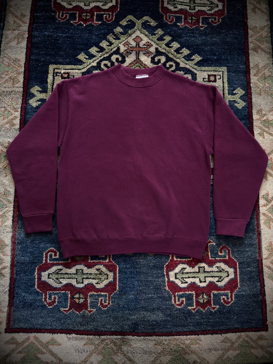 90s USA Maroon wine Plain sweatshirt 상품이미지1